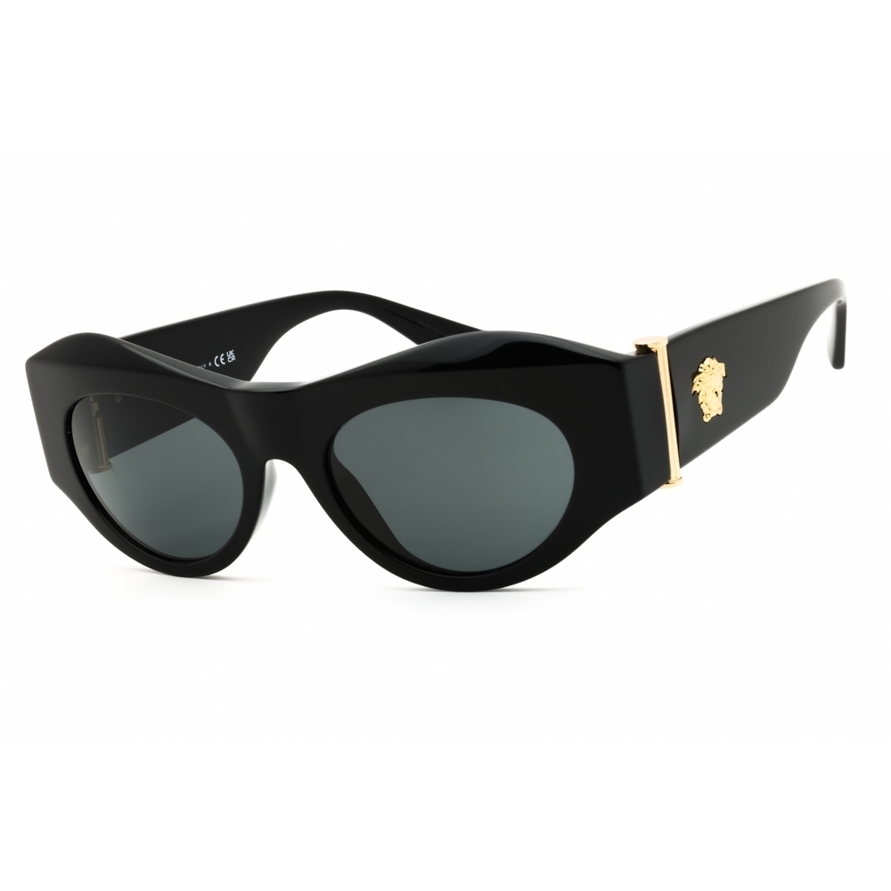 NWT Versace VE4477U Black Gray Cat Eye 52mm Sunglasses